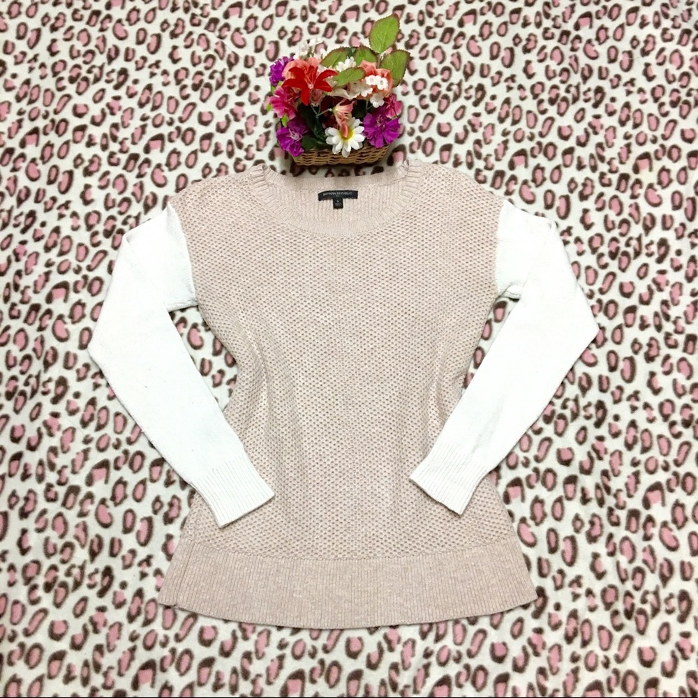 Banana Republic Color block Rib Knitted Sweater